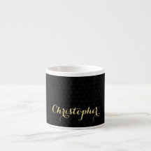 Moderne, trendige Schwarz Elegante Imitate Gold Ty