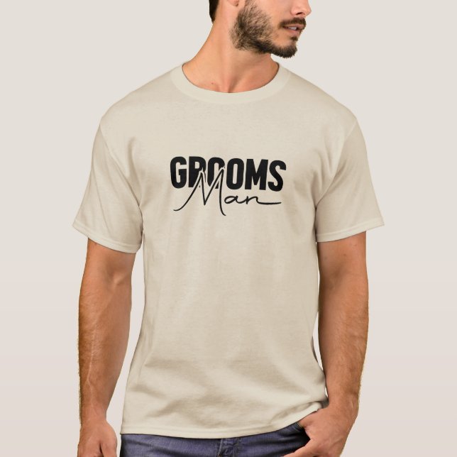 Moderne trendige Trauzeugen T-Shirt (Vorderseite)