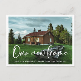 Moderne trendige typografische Foto-bewegende Ankü Postkarte