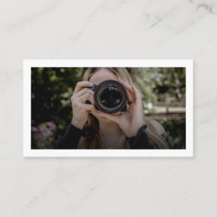 Moderne Trendige Vollfoto-Fotografie Fotograf Visitenkarte