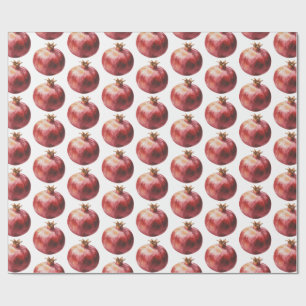 Moderne trendige Wasserfarbe Frucht Granatapfel Geschenkpapier