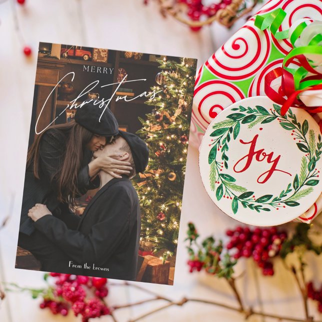 Moderne, trendige Weihnachten | Romantisches Coupl Begleitkarte (Von Creator hochgeladen)