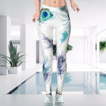 Moderne, trendige Weiß- und Pfauenfeder Leggings<br><div class="desc">Mit der Einführung der neuen Shy Shy Panda Unusual und der einzigartigen, hochdetaillierten Peacock Feather Leggings - ein modernes und kompaktes Modestatement für die modebewusste Masse. Diese Leggings mit einem farbenprächtigen trendigen Design aus weiß-grün-türkis-weiß zeichnen sich durch eine lässige und augenfällige Variante aus, die sich perfekt für alle Jahreszeiten -...</div>