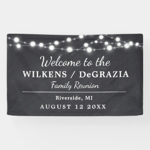 Moderne, trendige Welcome Family Wiedersehen Strin Banner