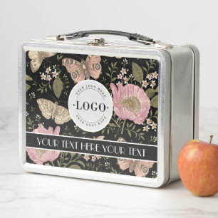 Moderne trendige Wildblumen-Botanik-Blumen-Monogra Metall Brotdose