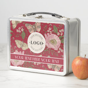 Moderne trendige Wildblumen-Botanik-Blumen-Monogra Metall Brotdose