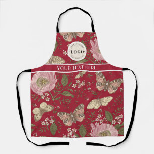 Moderne trendige Wildblumen-Botanik-Blumen-Monogra Schürze