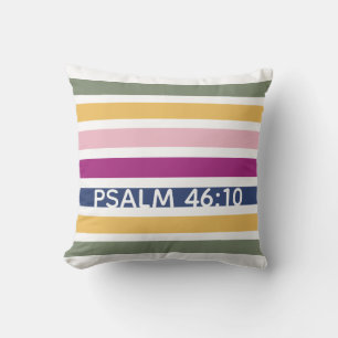 Moderne Trending Striped Christlich PSALM 46:10 Kissen