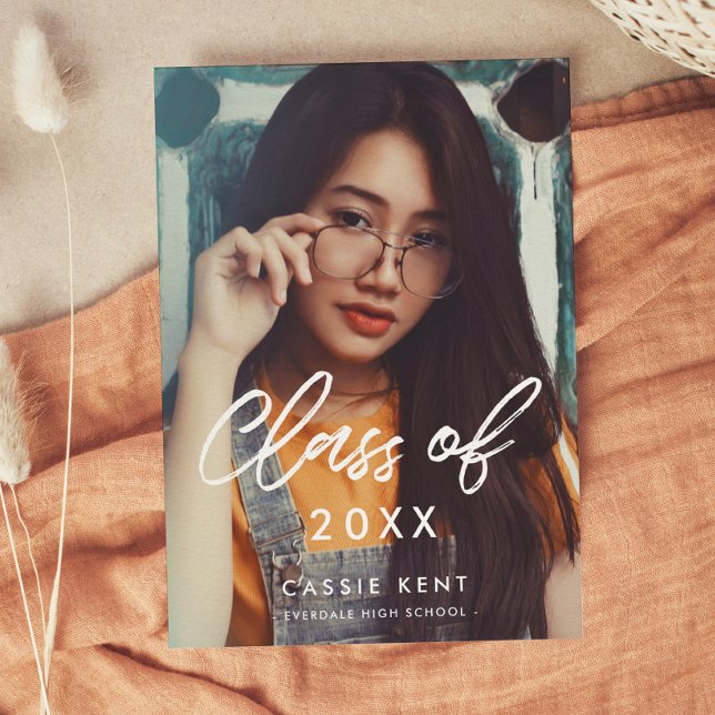 Moderne Trendklasse 2025 Foto Abschluss Ankündigung (Von Creator hochgeladen)