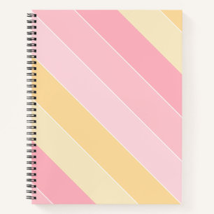 Moderne Trendvorlage Elegante Streifen Pastell Notizbuch