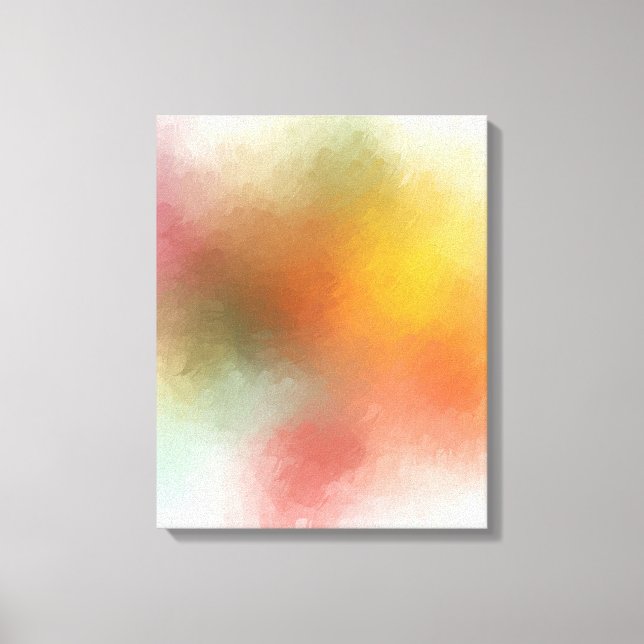 Moderne trendy Abstrakt Art Blue Red Yellow Lila Leinwanddruck (Vorderseite)