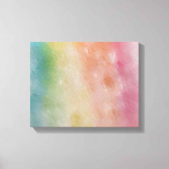 Moderne trendy Abstrakt Art Blue Rosa Gelb Leinwanddruck (Vorderseite)