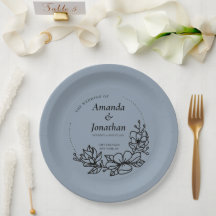 Moderne trendy Blue Leaf Wreath Wedding