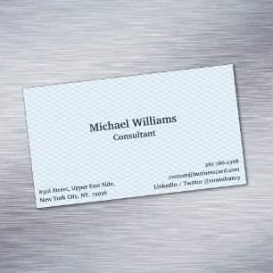 Moderne Trendy Blue Lines Elegantes Beruflich Magnetische Visitenkarte