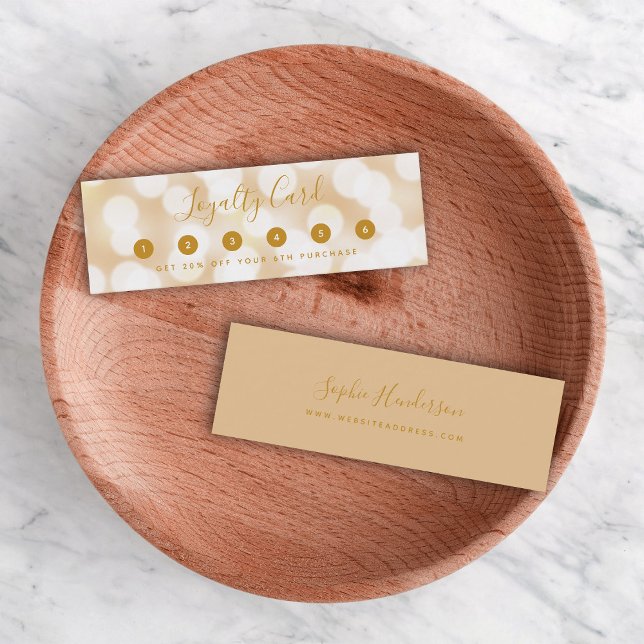 Moderne Trendy Calligraphy Champagne Bokeh Lights Treuekarte (Von Creator hochgeladen)