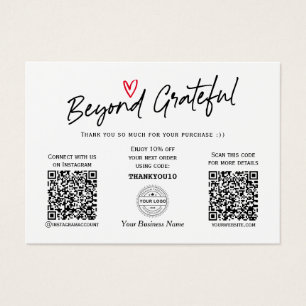 Moderne Trendy Calligraphy QR Code Gift Zertifikat