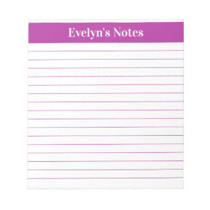 Moderne Trendy Elegant Dark Pink Script Groß Print Notizblock