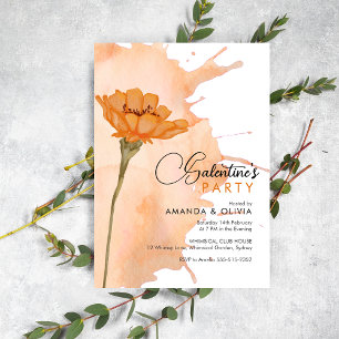 Moderne trendy florale Galentine Party Einladung