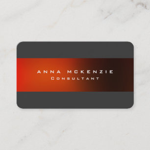 Moderne Trendy Gray Red Einzigartig Trendy Creativ Visitenkarte
