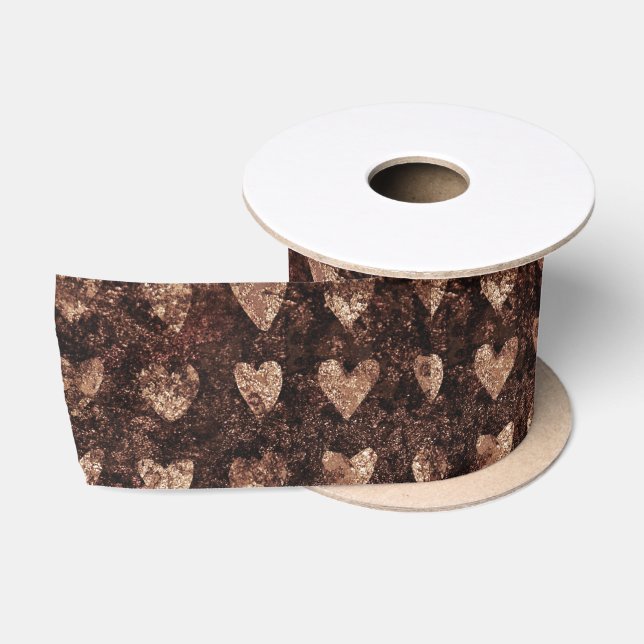 Moderne trendy Heart Pattern Weihnachten Satinband (Spule)