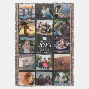 Moderne Trendy Instagram Graduate Foto Collage Decke
