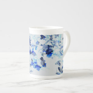 Moderne, trendy Kunst des Blumen-/Blumenmusters Prozellantasse