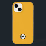 Moderne trendy Mustard Yellow Monogram Case-Mate iPhone 14 Hülle<br><div class="desc">Moderne trendige Mustard Yellow Monogram Emblem Phone Case. Einfaches Schwarzweiß-Monogramm-Emblem mit mit Monogramm Initial in moderner Typografie auf einem hellen Senfgelben Hintergrund.</div>
