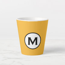 Moderne trendy Mustard Yellow Monogram