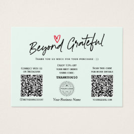 Moderne trendy Script QR Code Geschenkgutscheine