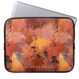Moderne Trenino Terracotta Rost Orange Brown Laptopschutzhülle