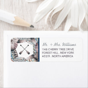 Moderne Tribal Feathers Bohemisch Hochzeit