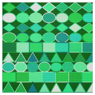 Moderne Tribal Geometric, Emerald Green und Aqua Stoff