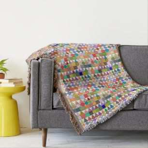 Moderne Tribal Geometric, mehrfarbige Paare auf we Decke