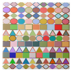 Moderne Tribal Geometric, mehrfarbige Paare auf we Fliese