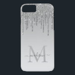Moderne Tropfen aus Silbergrauen Glitzer Sparkle M Case-Mate iPhone Hülle<br><div class="desc">Moderne Glam Silver Gray Dripping Glitzer Tropfen Sparkle Elegant Stilvolle Feminine Monogram Script Handy Case</div>