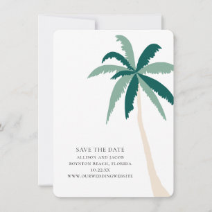 Moderne Tropical Beach Wedding Save the Date Card