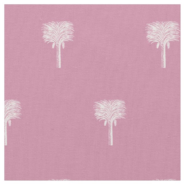 Moderne Tropical Date Palm Dusty Rose Stoff (Nahaufnahme)