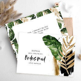 Moderne tropische abstrakte Bridesmaid Einladung