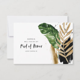 Moderne tropische abstrakte Trauzeugin RSVP Karte