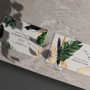 Moderne tropische abstrakte Wasserfarbe Visitenkarte