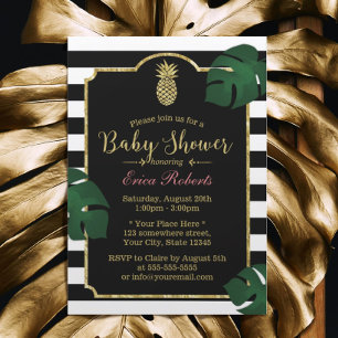 Moderne tropische Ananas Hawaiian Baby Dusche Einladung