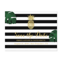 Moderne tropische Ananas Hawaiian Save the Date