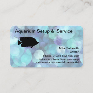 Moderne tropische Aquarium-Services Visitenkarte