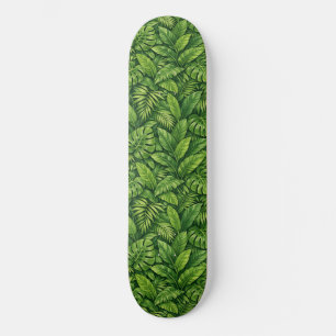 Moderne tropische Blätter nahtloses Muster Skateboard