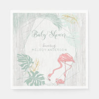 Moderne tropische Blätter Rosa Flamingo Kinderdusc