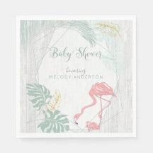 Moderne tropische Blätter Rosa Flamingo Kinderdusc