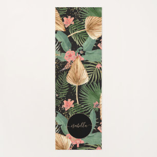 Moderne tropische Blume Yogamatte