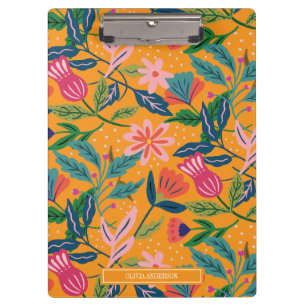 Moderne tropische Blumenmuster Klemmbrett