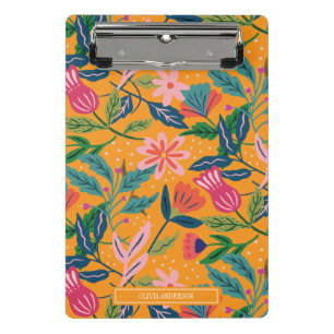 Moderne tropische Blumenmuster Mini Klemmbrett