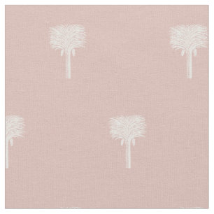Moderne tropische Date Palm Rose Gold Stoff